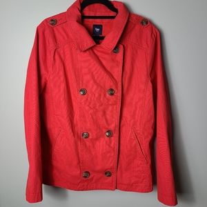 GAP Red Double Breasted Jacket XL NWT